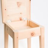 Hocker aus Arvenholz Geheimfach